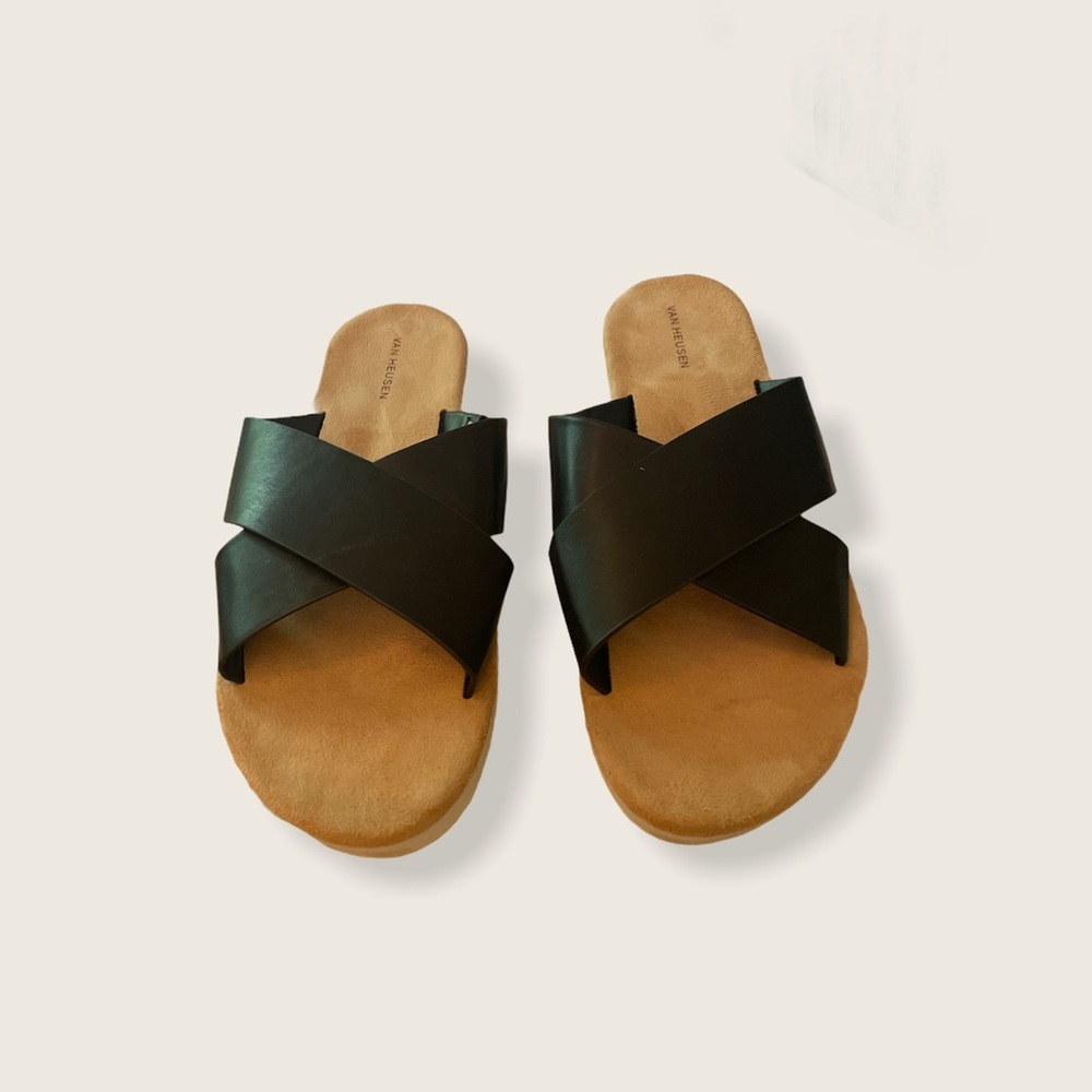 Van Heusen leather strap suede sandals  Large